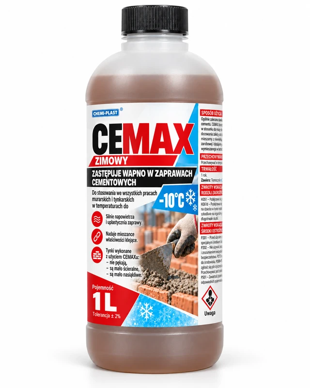 Plastyfikator do zapraw zimowy CEMAX 1L