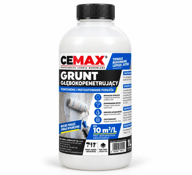 Grunt głęboko penetrujący polimerowo-akrylowy CEMAX 1L