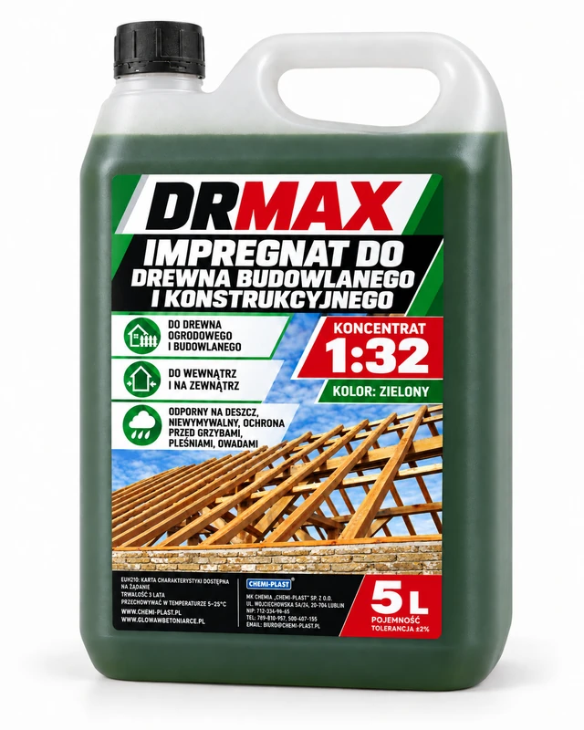 CEMAX Impregnat do drewna koncentrat 1:32 DR MAX 5L ZIELONY
