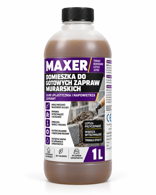 CEMAX Plastyfikator do gotowych zapraw murarskich MAXER 1L LETNI
