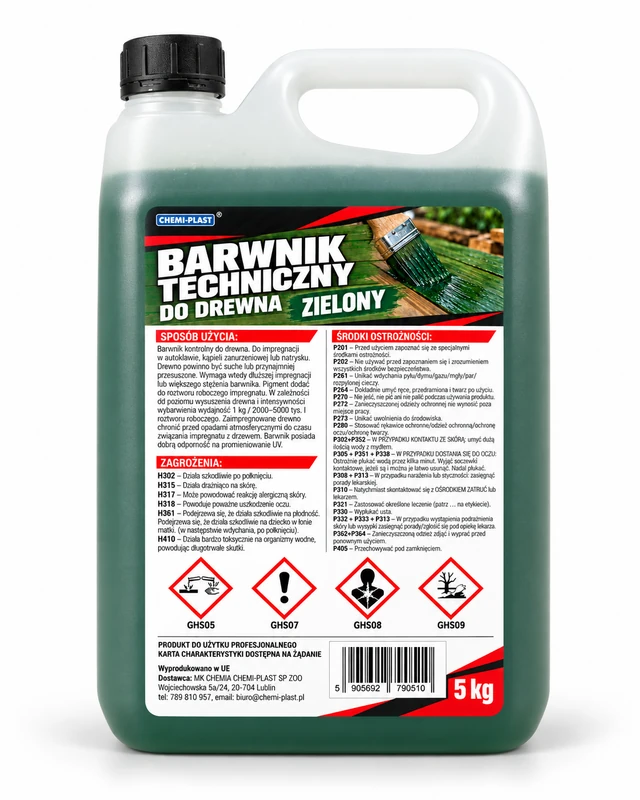 CEMAX Barwnik, bejca do drewna 5KG [ZIELONY]