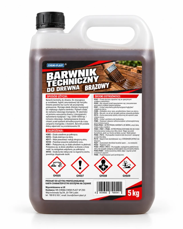 CEMAX Barwnik, bejca do drewna 5KG [BRĄZOWY]