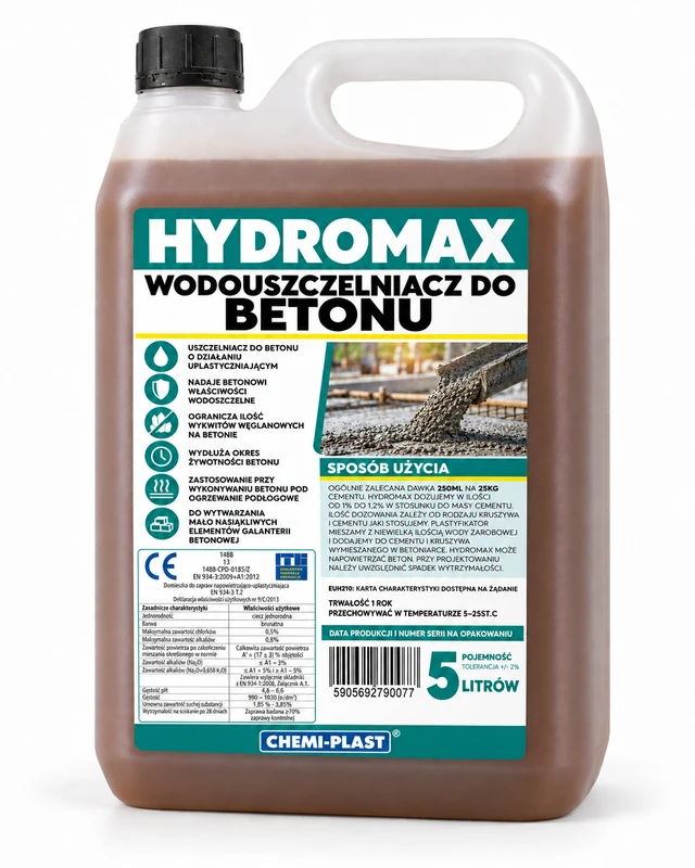 CEMAX Wodouszczelniacz do betonu 5L HYDROMAX