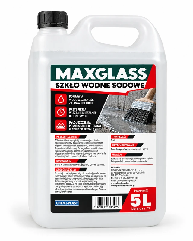 CEMAX SZKŁO WODNE SODOWE 5L