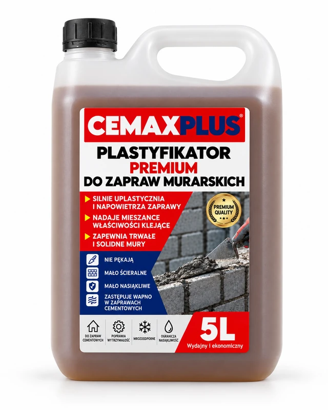 CEMAXPLUS Plastyfikator Premium do zapraw murarskich 5 l