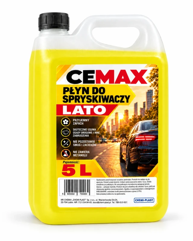 CEMAX Płyn do spryskiwaczy letni + lejek 5L 10,50zł