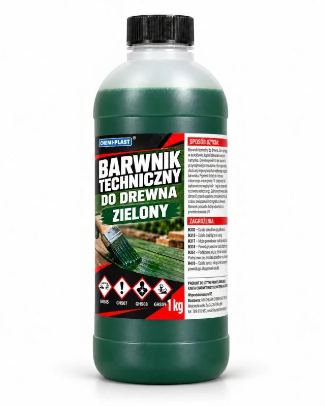 Barwnik techniczny do drewna zielony 1 kg