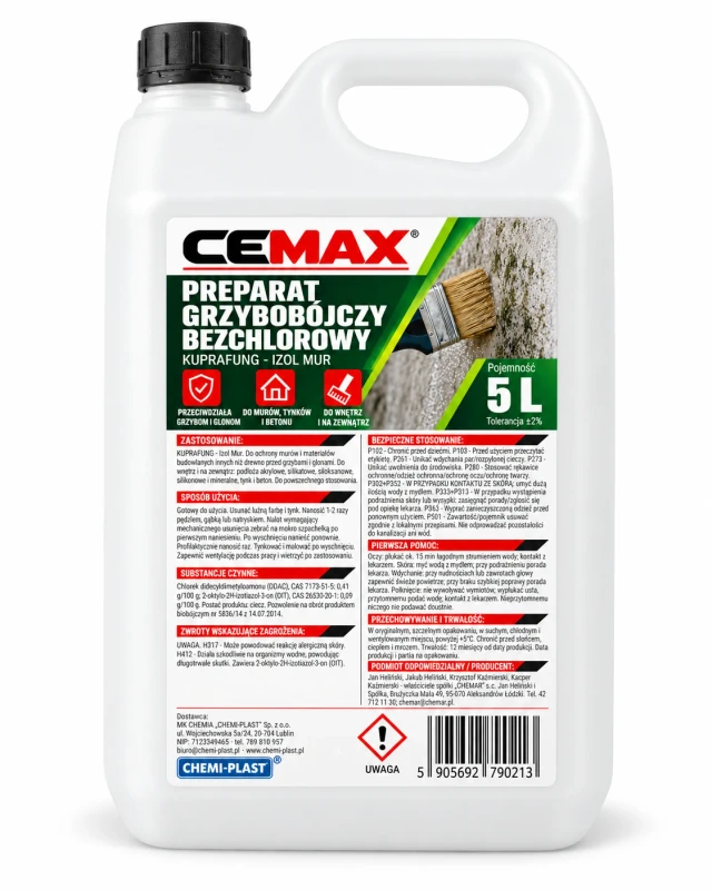 CEMAX PREPARAT GRZYBOBÓJCZY BEZCHLOROWY 5L