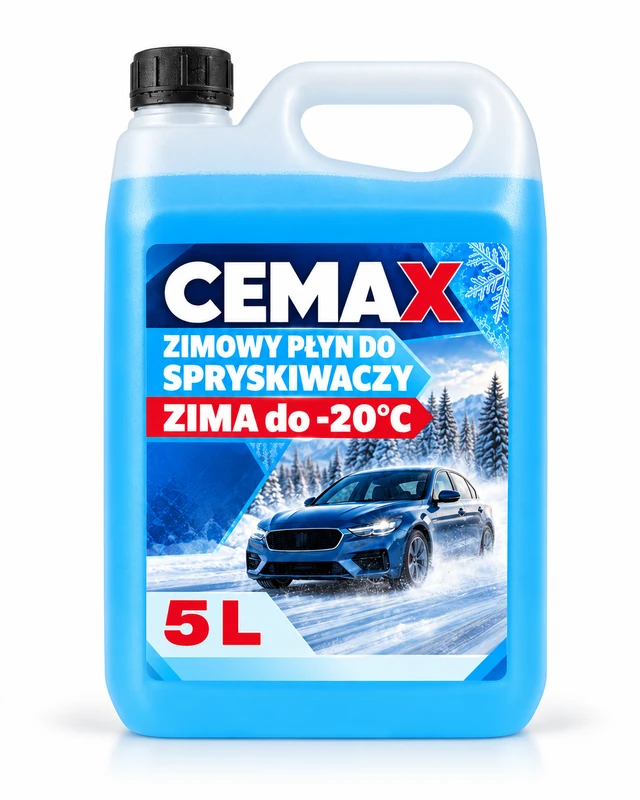 Płyn do spryskiwaczy zimowy -20st.C lejek 5L CEMAX 12,50zł