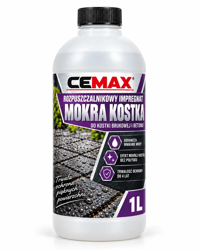 CEMAX Rozpuszczalnikowy impregnat do kostki brukowej "MOKRA KOSTKA" 1L