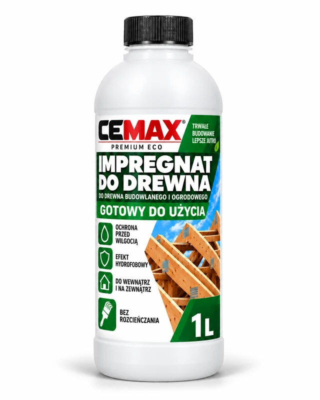 CEMAX Impregnat do drewna budowlanego i konstrukcyjnego gotowy do użycia 1 l