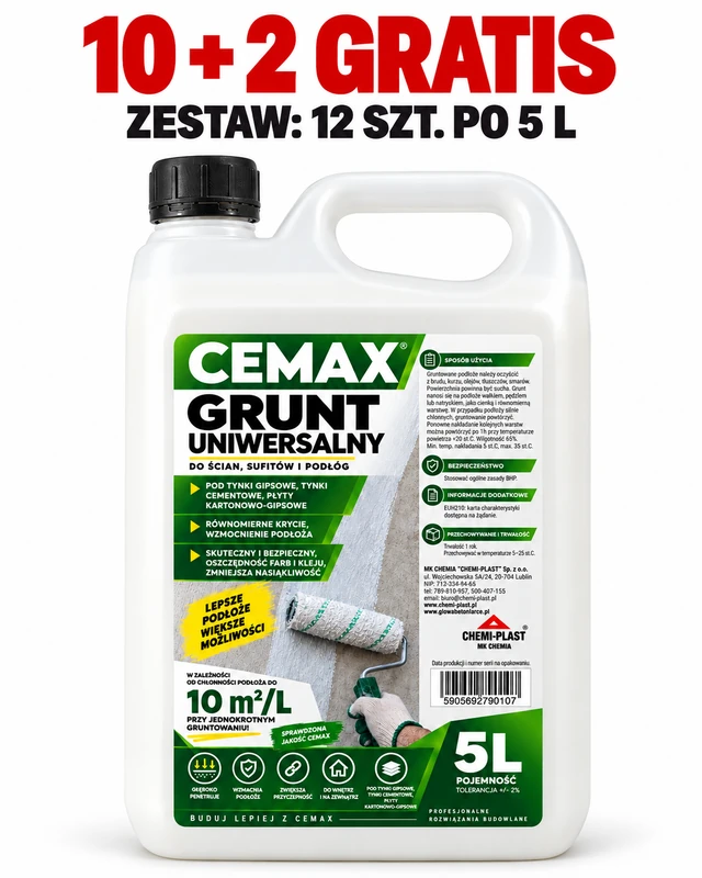 CEMAX Grunt Uniwersalny 5L [PAKIET 10+2]
