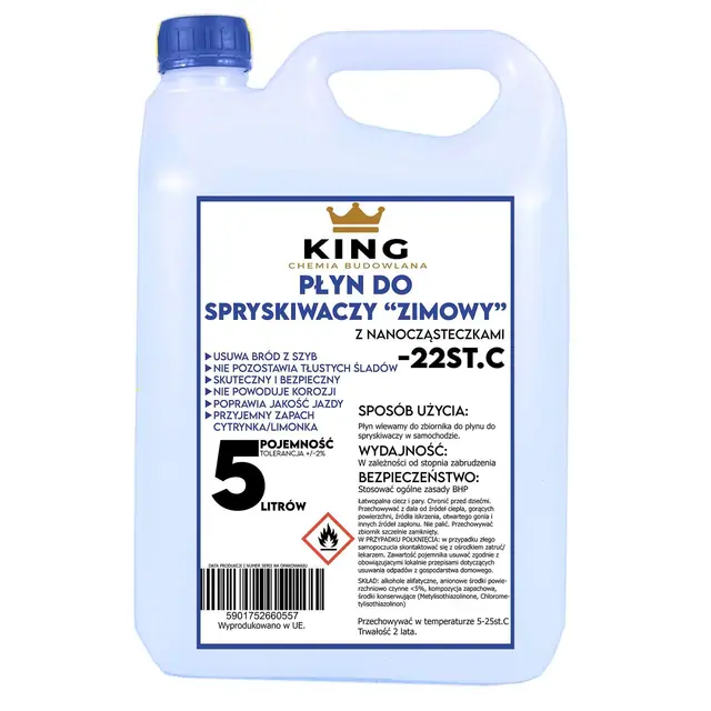 KING Płyn do spryskiwaczy 5L ZIMA -20st.C (6szt)